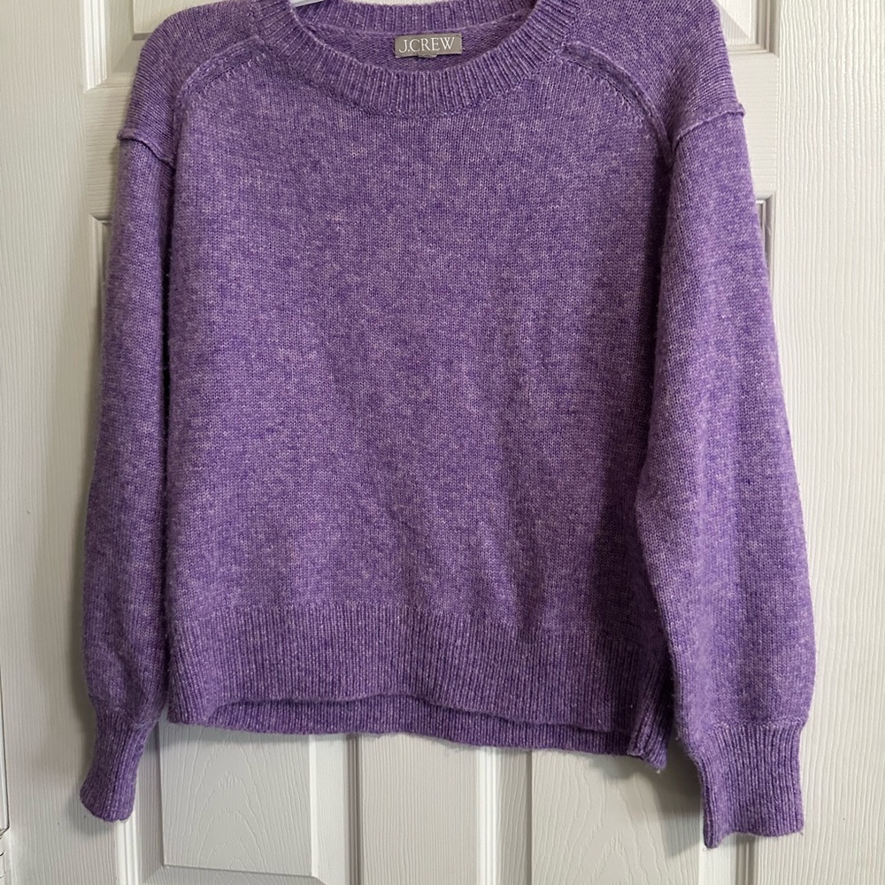 J. Crew Relaxed Pullover Sweater Wool and Alpaca blend PTP 22 inches - Picture 2 of 8